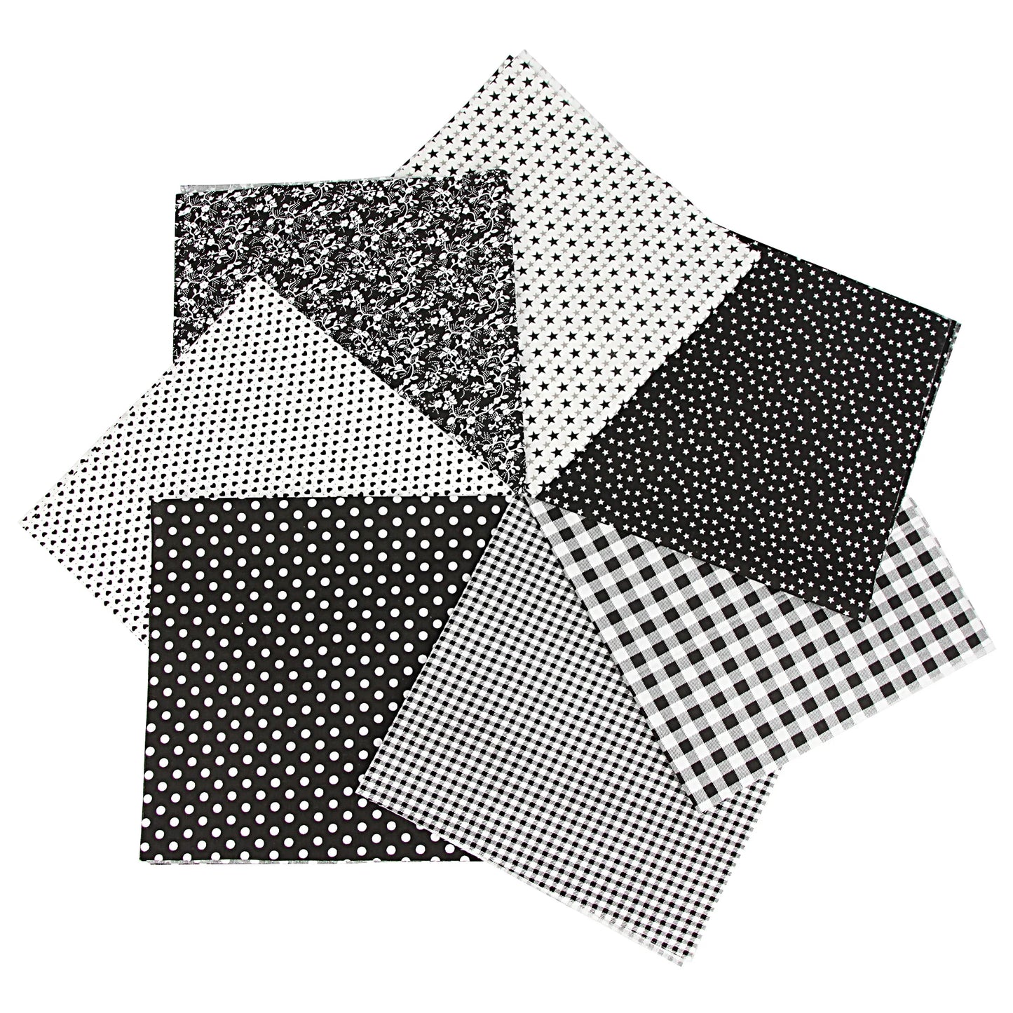 7PCS 25 x 25CM Squares Cotton Craft Fabric Cloths for DIY Bundle Patchwork Quilting Sewing Scrapbooking Artcraft
