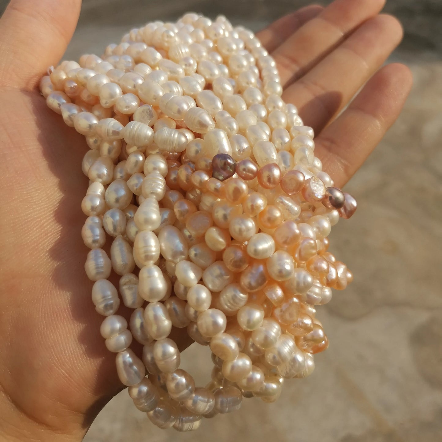 Natural Freshwater Pearls Beads High Quality Irregular Potato Shape Punch Pearls Beads For Jewelry Making DIY Necklace Bracelet