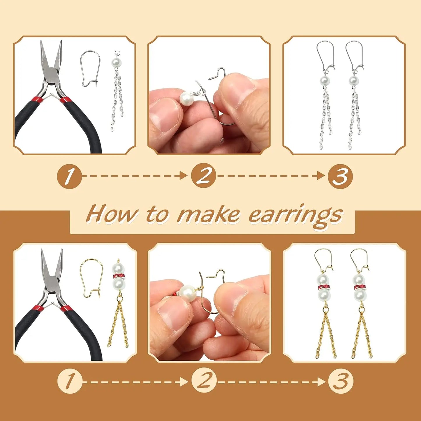 120pcs Earring Hooks Stainless Steel Kidney Ear Wires Interchangeable Dangle Earwire Hooks Gold Silver Mixed Sizes Earring Findi