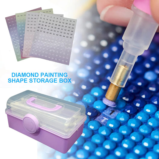 Diamond Painting Kits Clear Bead Storage Containers Storage Box Small Parts Storage Display Organizer Jewelry Rectangle Box Case