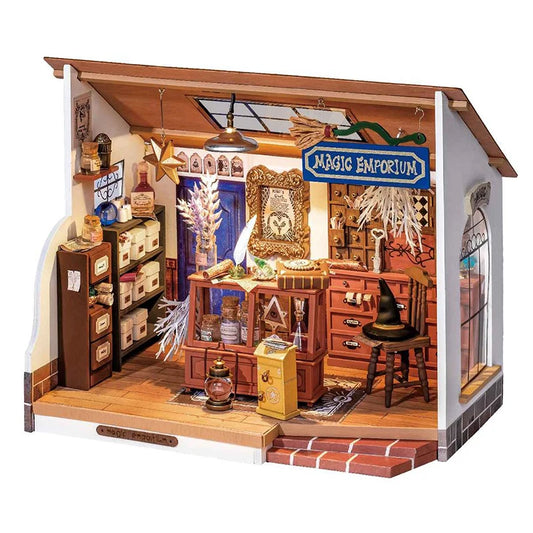 Robotime Rolife DIY Miniature House Kit  Wooden Dollhouse Kiki's Magic Emporium for Girls Adults Gifts Christmas