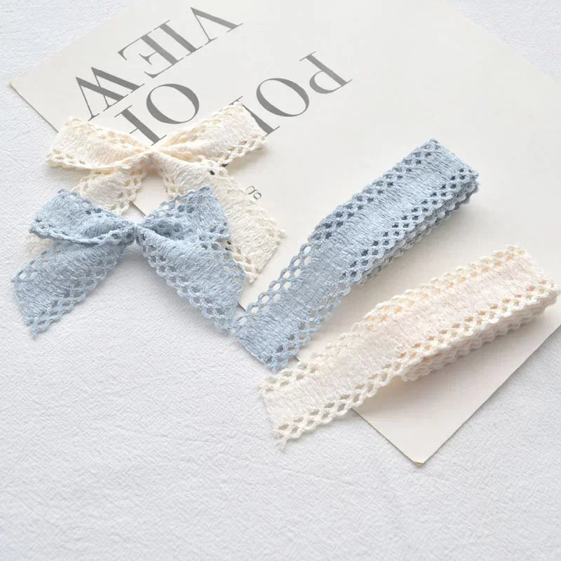 3 Meters Lace Fabric Ribbon Hollow Bow Handmade DIY Hairpin Material Hair Accessories Party Wedding Decorations
