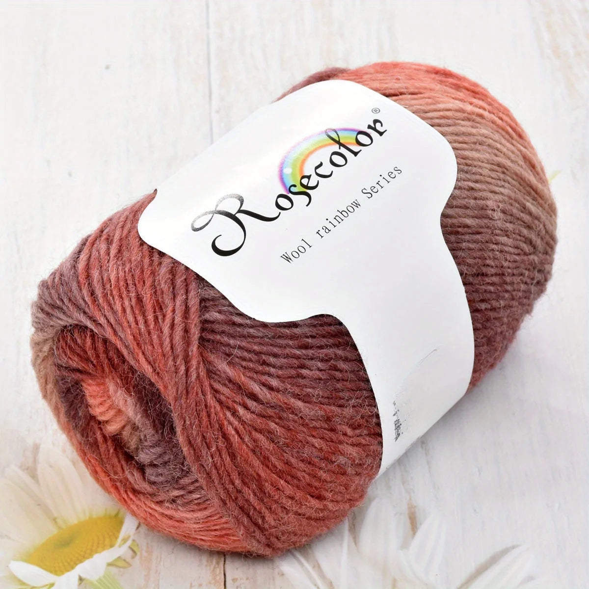 6pcs 100% Wool Yarn Rainbow Crochet Yarn Knitting Crocheting Scarf Hand-Woven Knitted Soft Cashmere Woolen Yarn for 1.76oz/pc