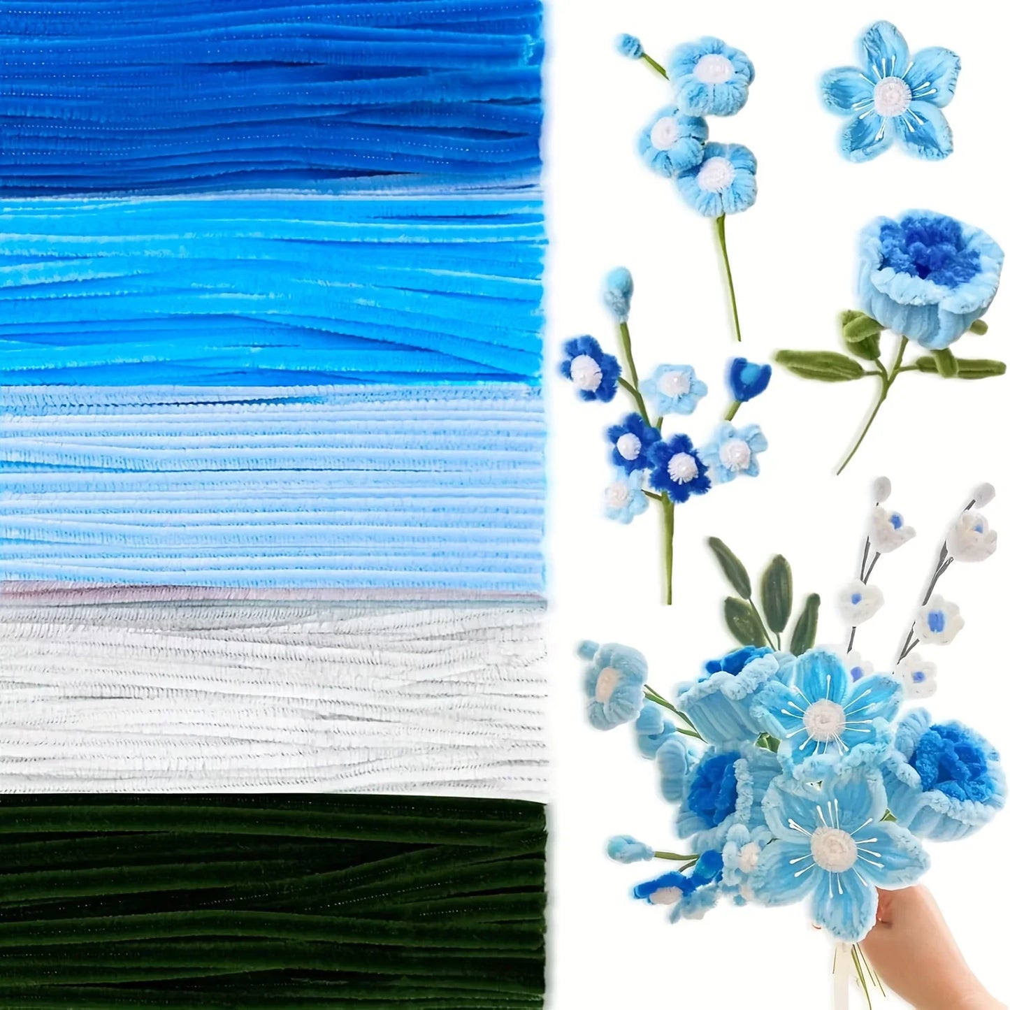 500/600 Pieces Pipe Cleaners Chenille Stems 12 Inch Craft Supplies Bulk for DIY Art and Craft Projects Creative Gift