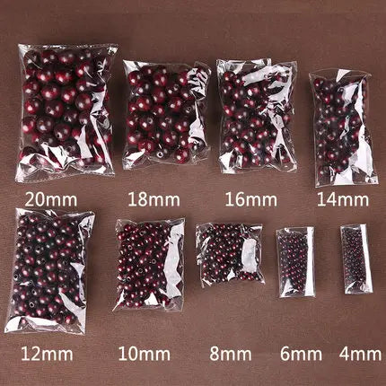 8-500pcs/bag Wood Beads 4/6/8/10/12/14/16/18/20mm Round Loose Spacer Wooden Beads For Bracelets Jewelry Making DIY Crafts supply