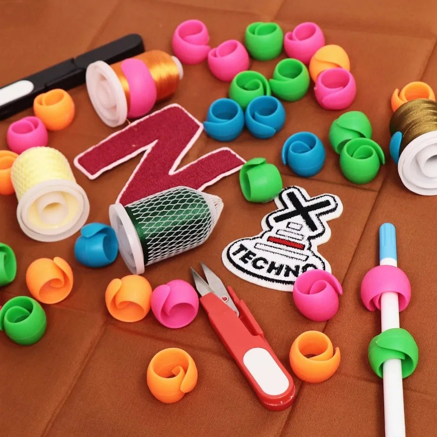 100pcs Thread Spool Savers for Sewing and Embroidery Machines - Prevent Thread Tails from Unwinding and Eliminate Loose Ends Du