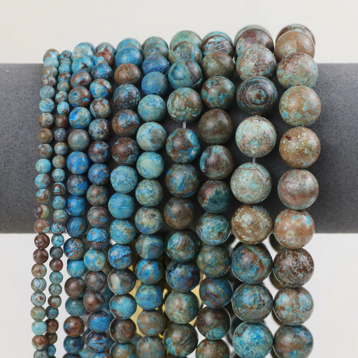 Natural Stone Beads 4 6 8 10 12mm Tiger Eye Amazonite Turquoises Agates Lava Round Spacer Beads For Jewelry Making DIY Bracelets