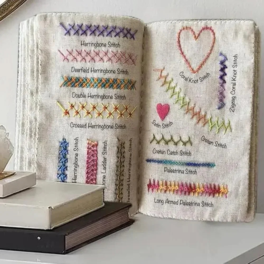 DIY Stitch Book, Embroidery Stitch Book, Embroidery Sewing Book, Embroidery Book, Sewing Books for Beginners Adult