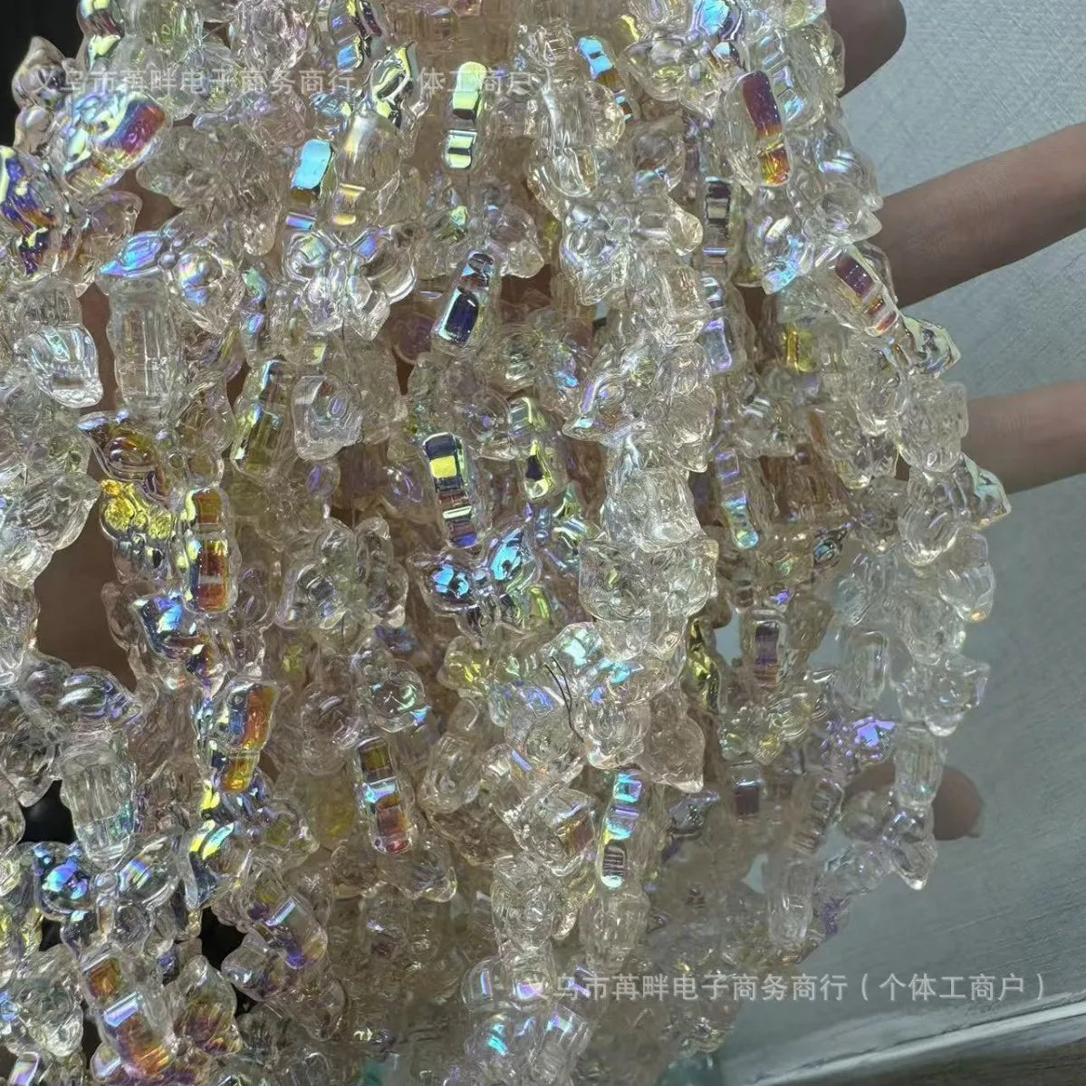 14MM Crystal Butterfly Beads Accessories for DIY Bracelet Necklace Earrings Hair Decorations Clothing Accessories