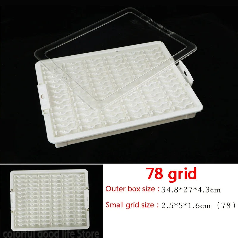 42/50/78 Grids Box Elizabeth Ward Bead Storage Portable Container Transparent Diamond Painting Plastic Storage Box