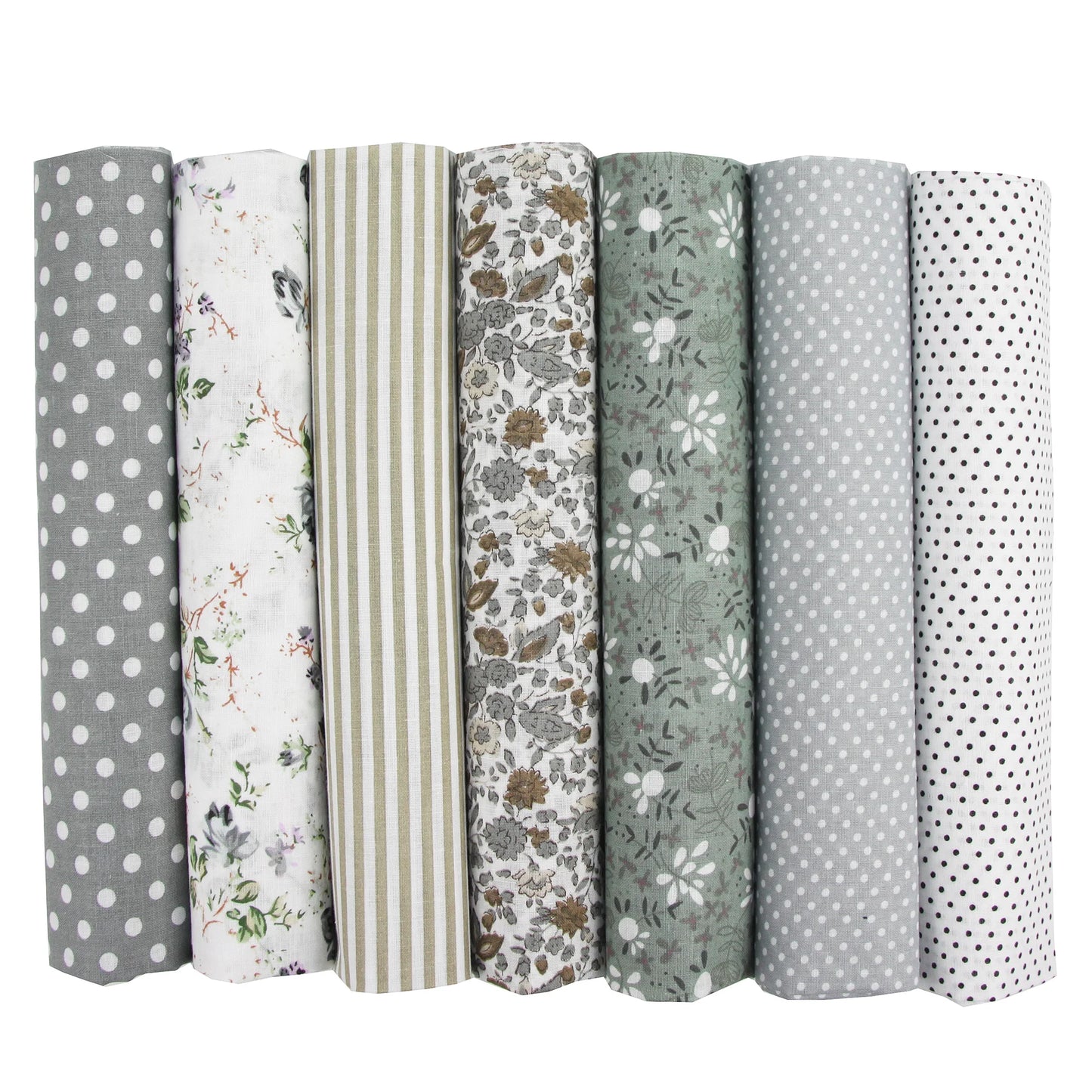 7PCS 25 x 25cm/50 x 50cm Squares Cotton Craft Fabric Cloths for DIY Bundle Patchwork Quilting Sewing Scrapbooking Artcraft