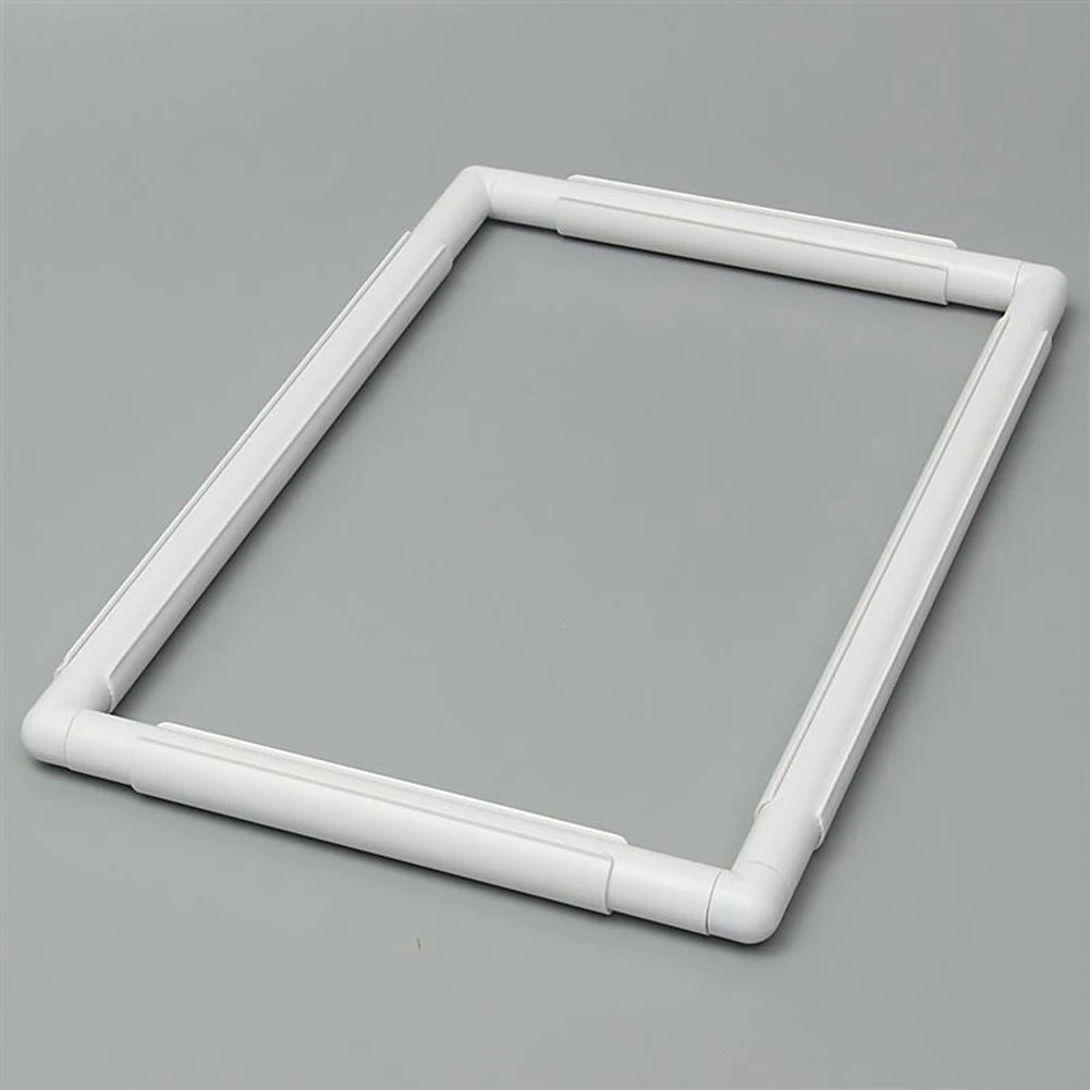 PP Cross Stitch Frame White Square Shape Quilting Frames DIY Craft Need Assembled for Cross Stitching Quilting for Sewing