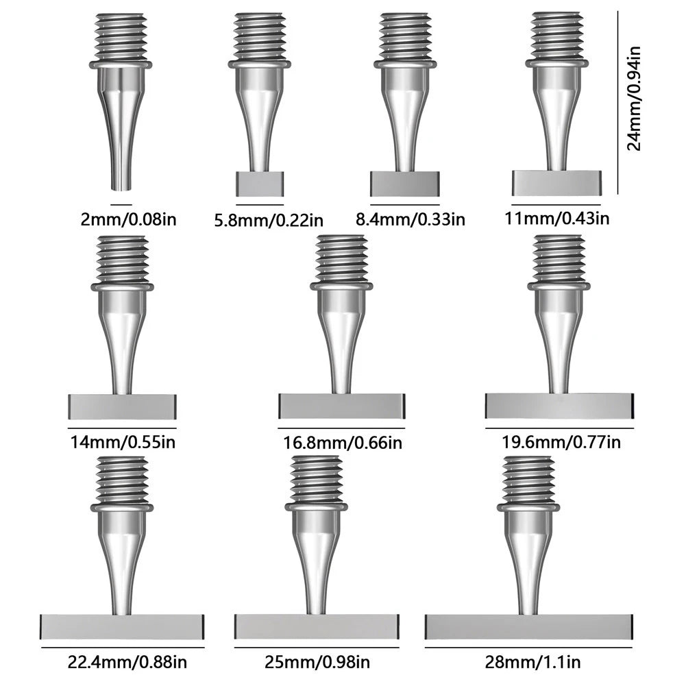 Resin Diamond Painting Pen Tip Multifunctional Stainless Steel Threaded Tip Stainless Steel Point Drill Pens Head for DIY Crafts