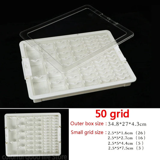 42/50/78 Grids Box Elizabeth Ward Bead Storage Portable Container Transparent Diamond Painting Plastic Storage Box