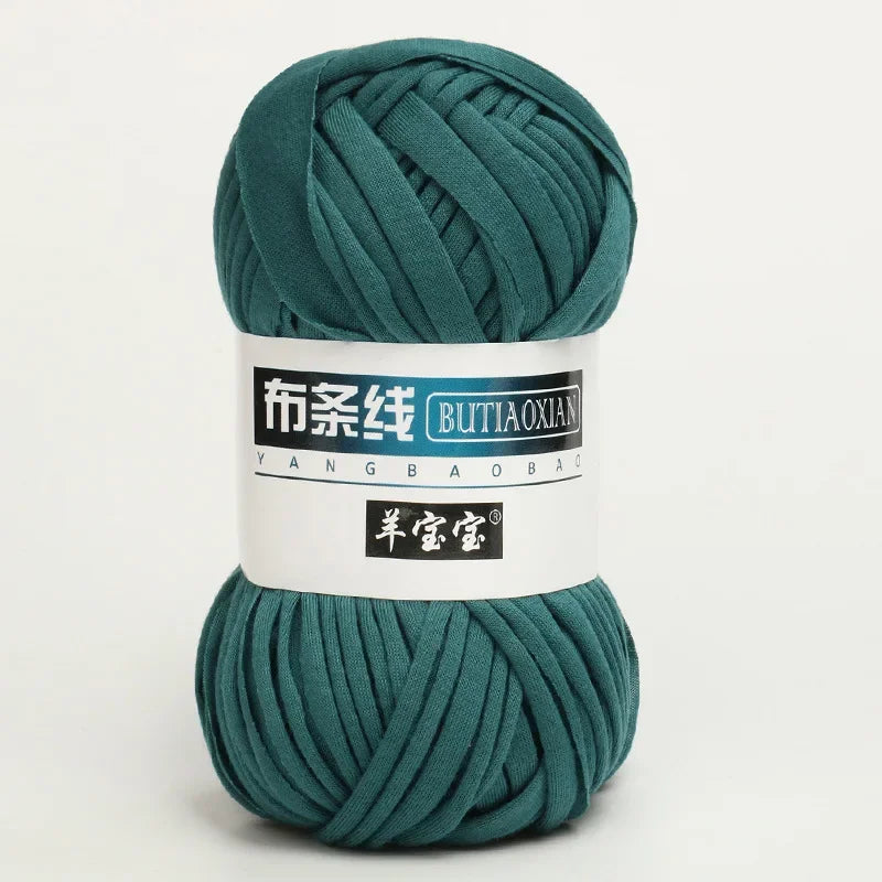 1Pc 100g T Shirt Thick Soft Cloth Yarn for Hand Knitting Crochet Woven Handbag Blanket Thick threads DIY mat slipper basket line