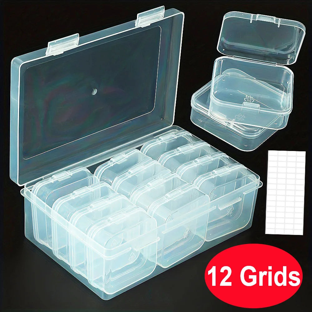 DIY Diamond Painting Embroidery Storage Box, Nail Art Jewelry Rhinestone Mosaic Storage Container, Multifunctional Storage Box