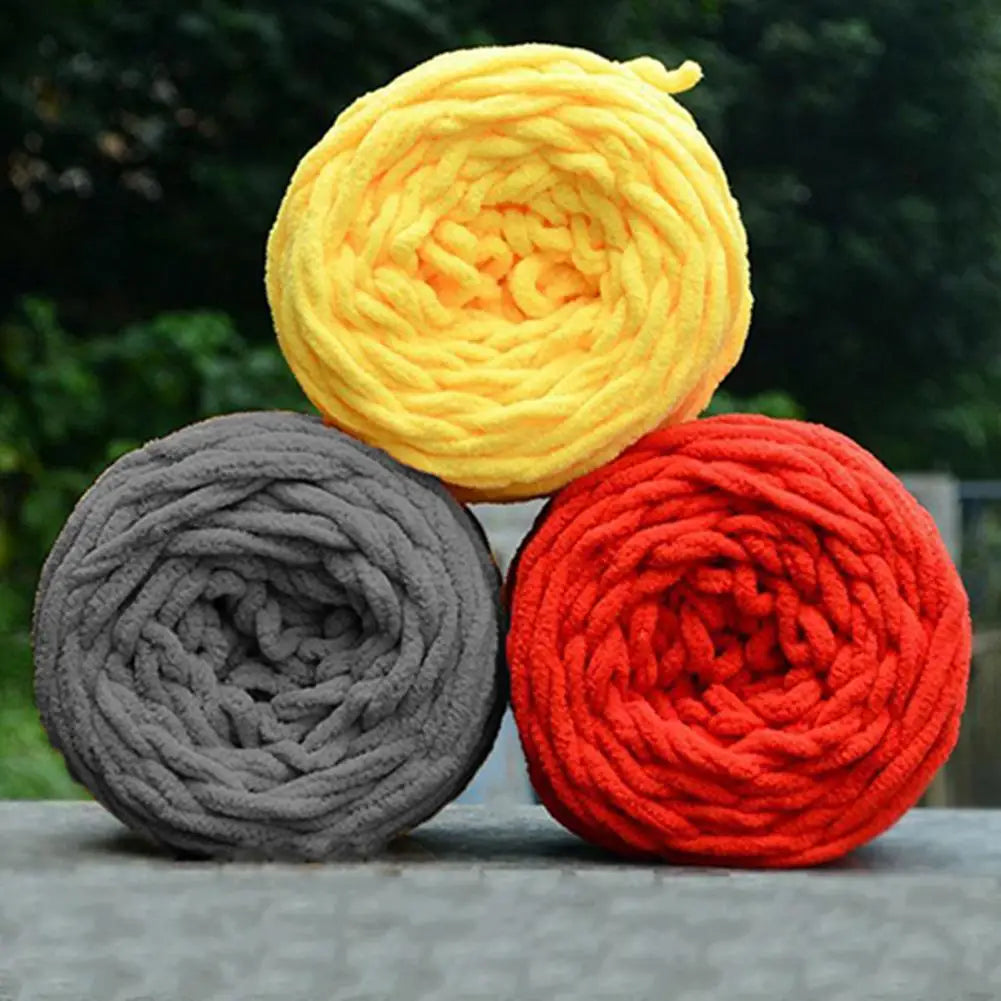 40m Knitting Yarn Soft DIY Crochet Yarn Solid Color Chunky Yarn for Knitting Sweater Scarf Towel DIY Hand Coarse Yarns