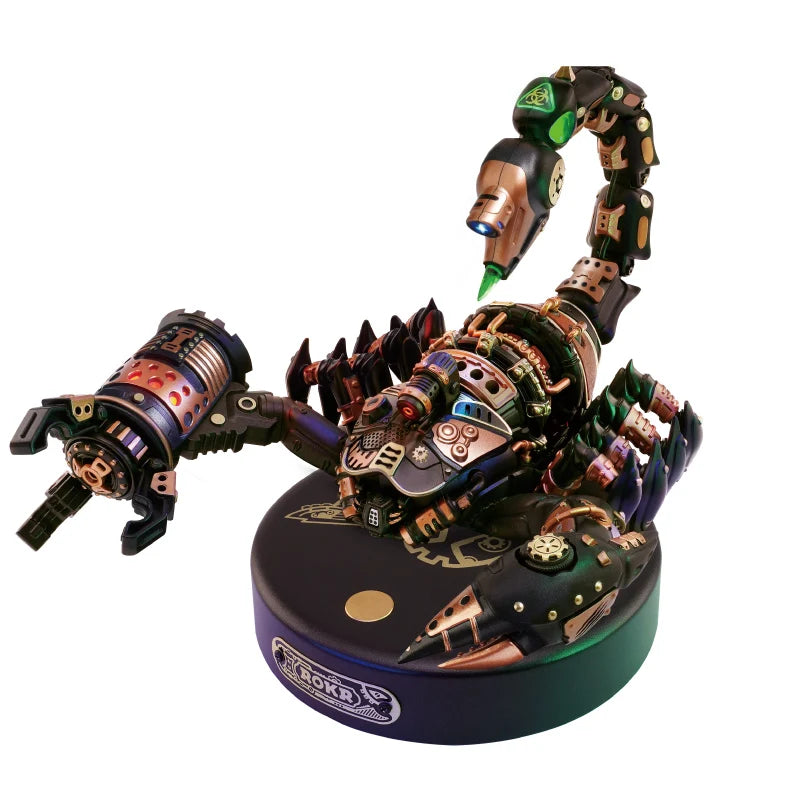 Robotime Rokr MI Series 4 kinds of Plastic Puzzles  Emperor Scorpion Beetles Golden Coin Turtle 3D Assembly Building Block Sets