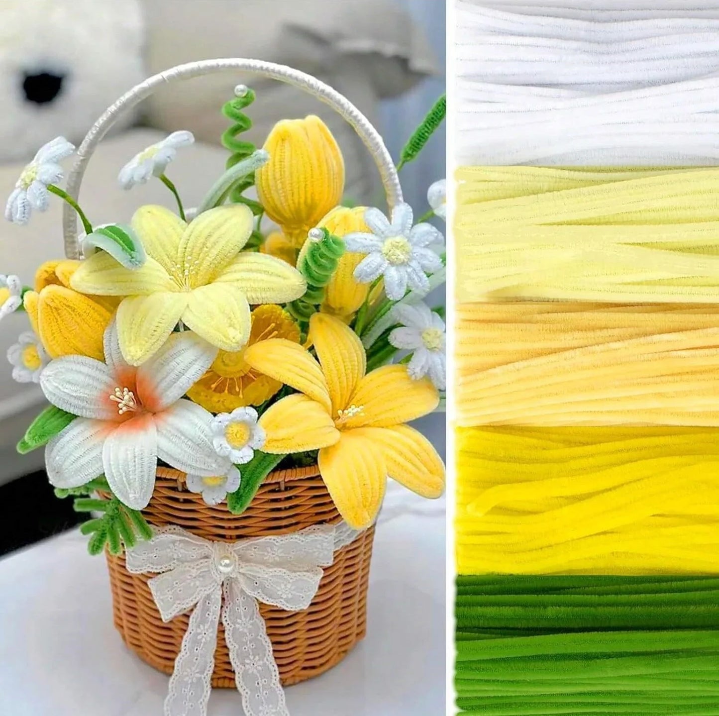 500/600 Pieces Pipe Cleaners Chenille Stems 12 Inch Craft Supplies Bulk for DIY Art and Craft Projects Creative Gift