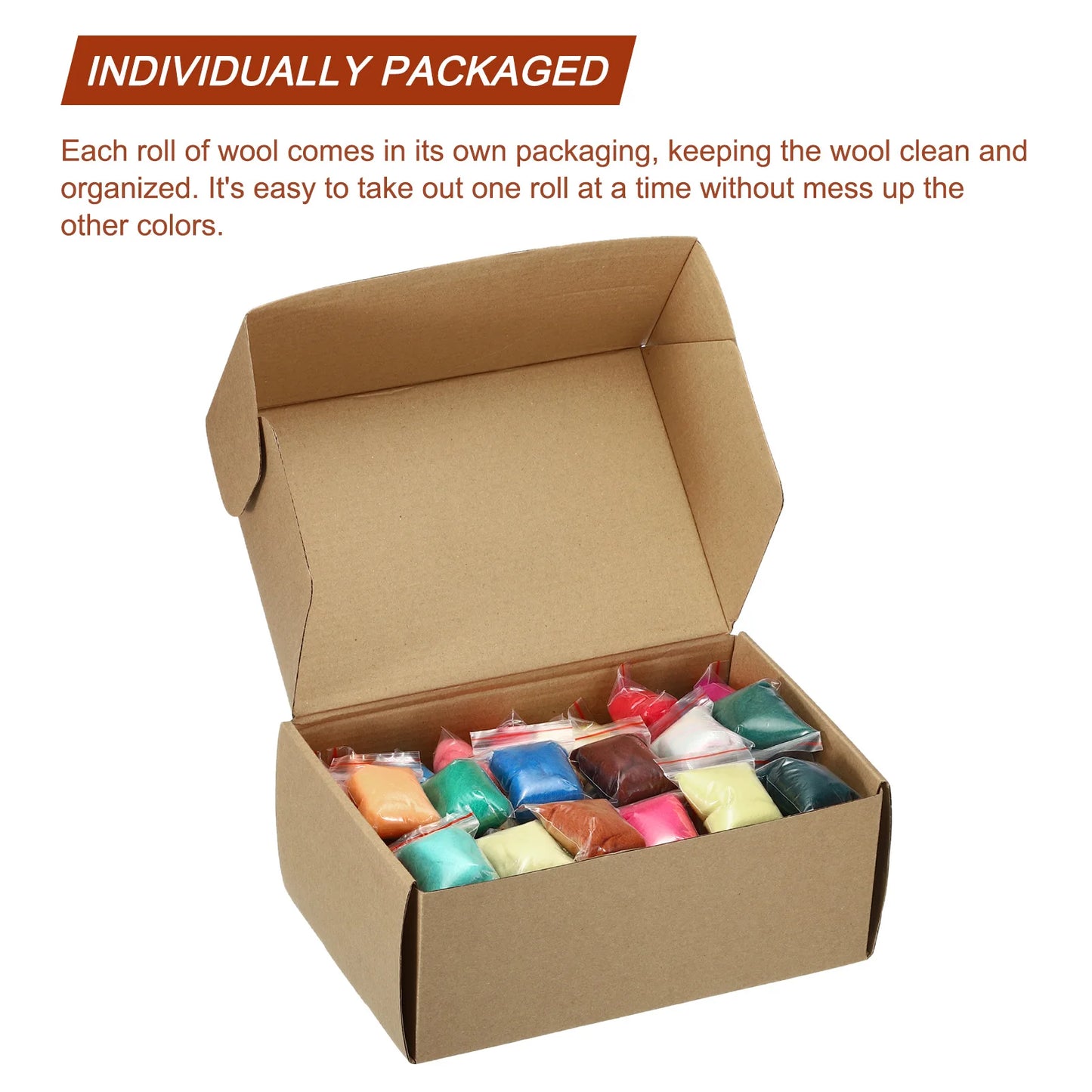 70 Colors 7.4Oz Needle Felting Wool Nature Fibre Wool Yarn Roving Needle Felting Hand for Wool Felting Yarn Supplies DIY Craft