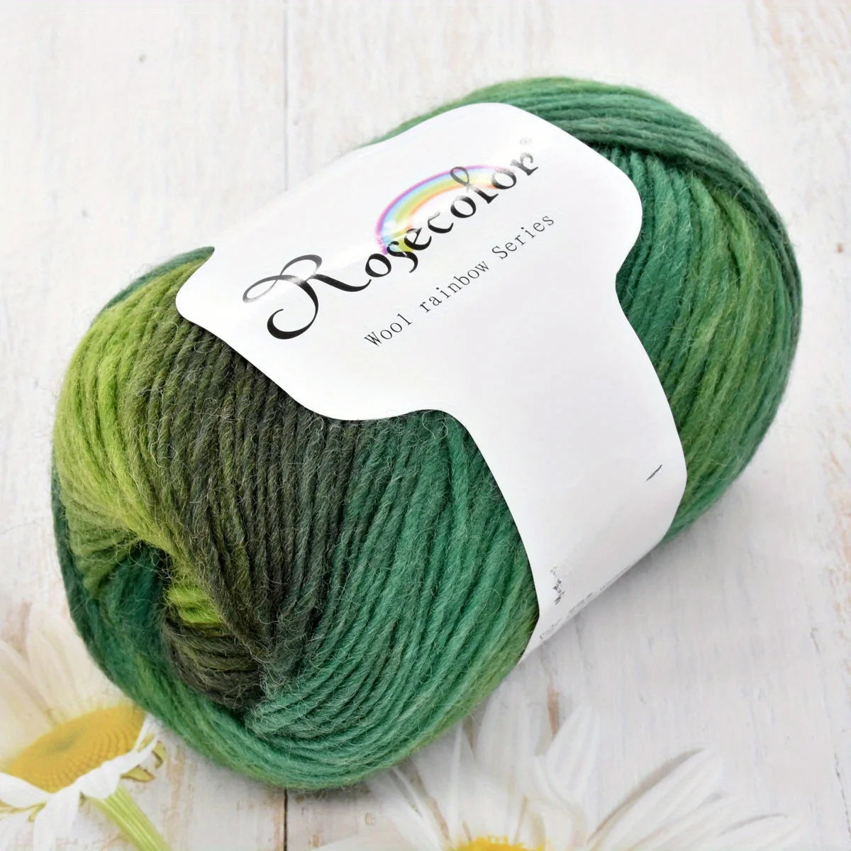 6pcs 100% Wool Yarn Rainbow Crochet Yarn Knitting Crocheting Scarf Hand-Woven Knitted Soft Cashmere Woolen Yarn for 1.76oz/pc