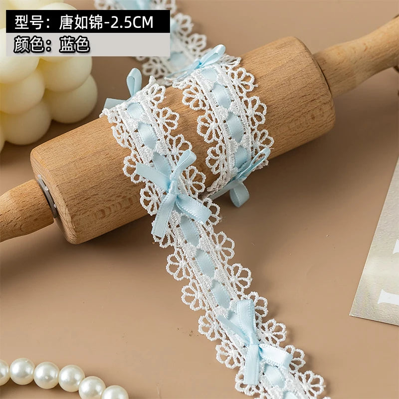 2Meters Bow Decorative Lace Trim Ribbons For Crafts Party Dress Sewing Diy Supplies Handmade Fabric Gift Wrapping Trimming Black