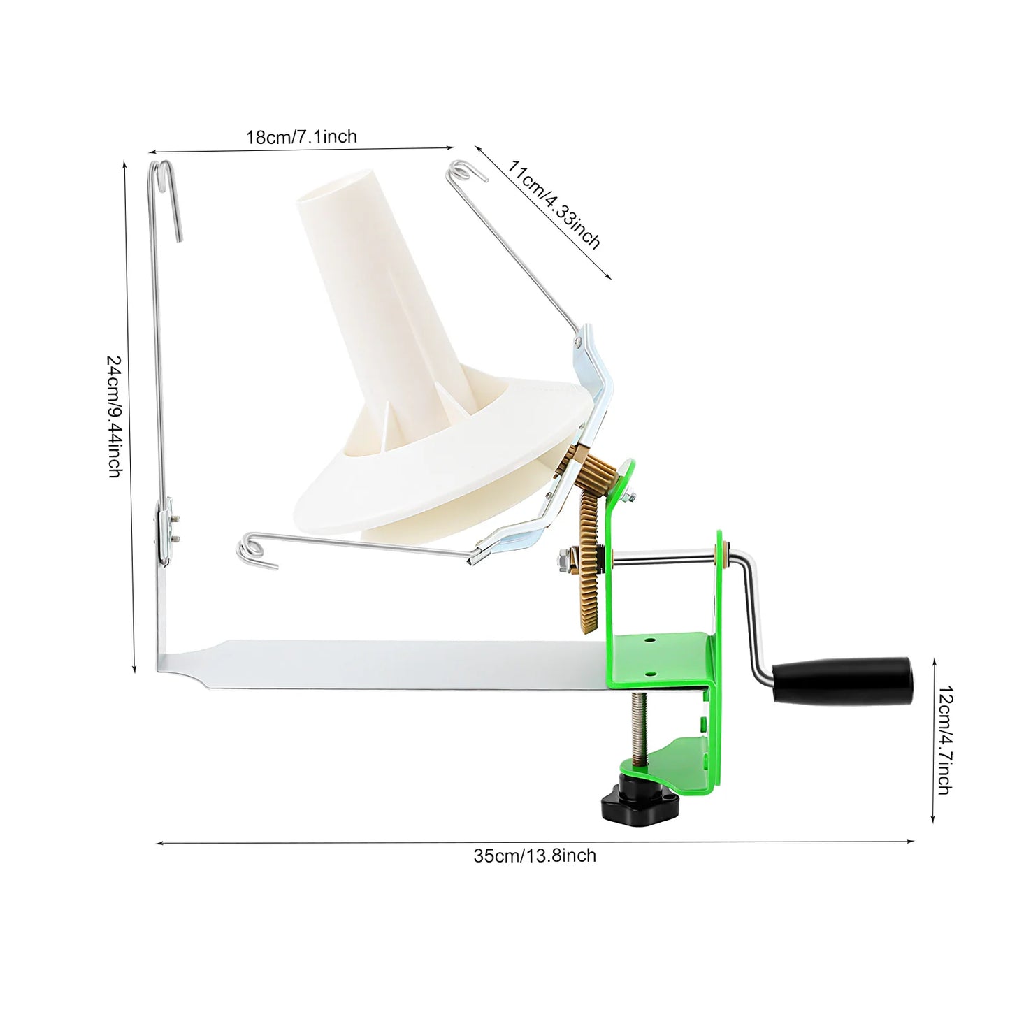 Wool Ball Winder Yarn Winder Machine with Dual-Rod Rocker Electric Yarn Ball Winder Yarn Dispenser 500g for Knitters Crocheters