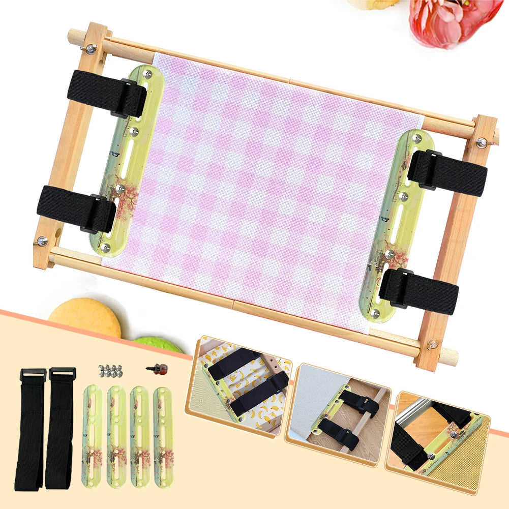 Acrylic Cross-Stitch Sewing Display Frame Cross Stitch Kits for Embroidery Frames with Bandage Stretch Tool Screw Screwdriver