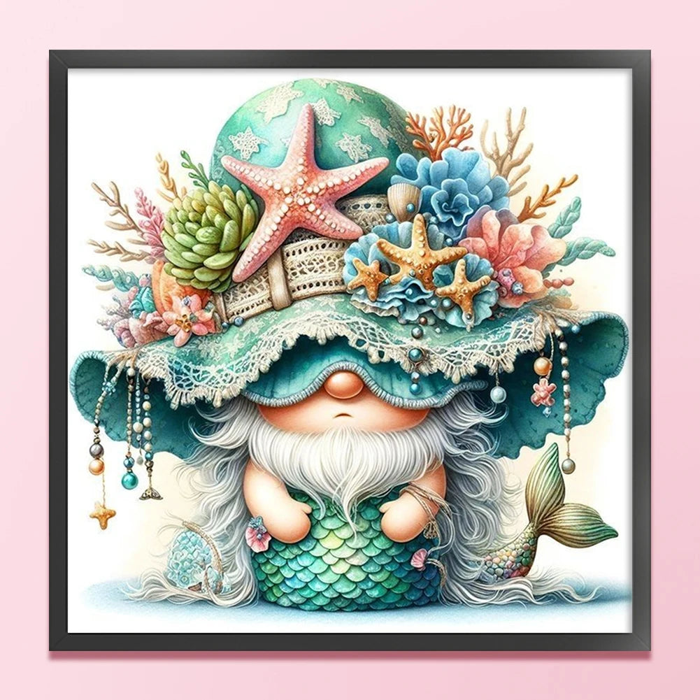 Full Embroidery cotton Thread 11CT Printed Gnome Cross Stitch Kit Art