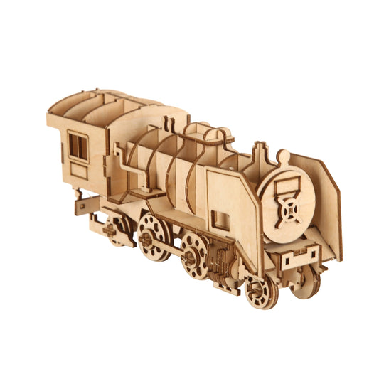 Locomotive Model DIY 3D Wooden Puzzle Building Block Kits Assembly Toy Birthday Gift For Kids Adult Home Decor