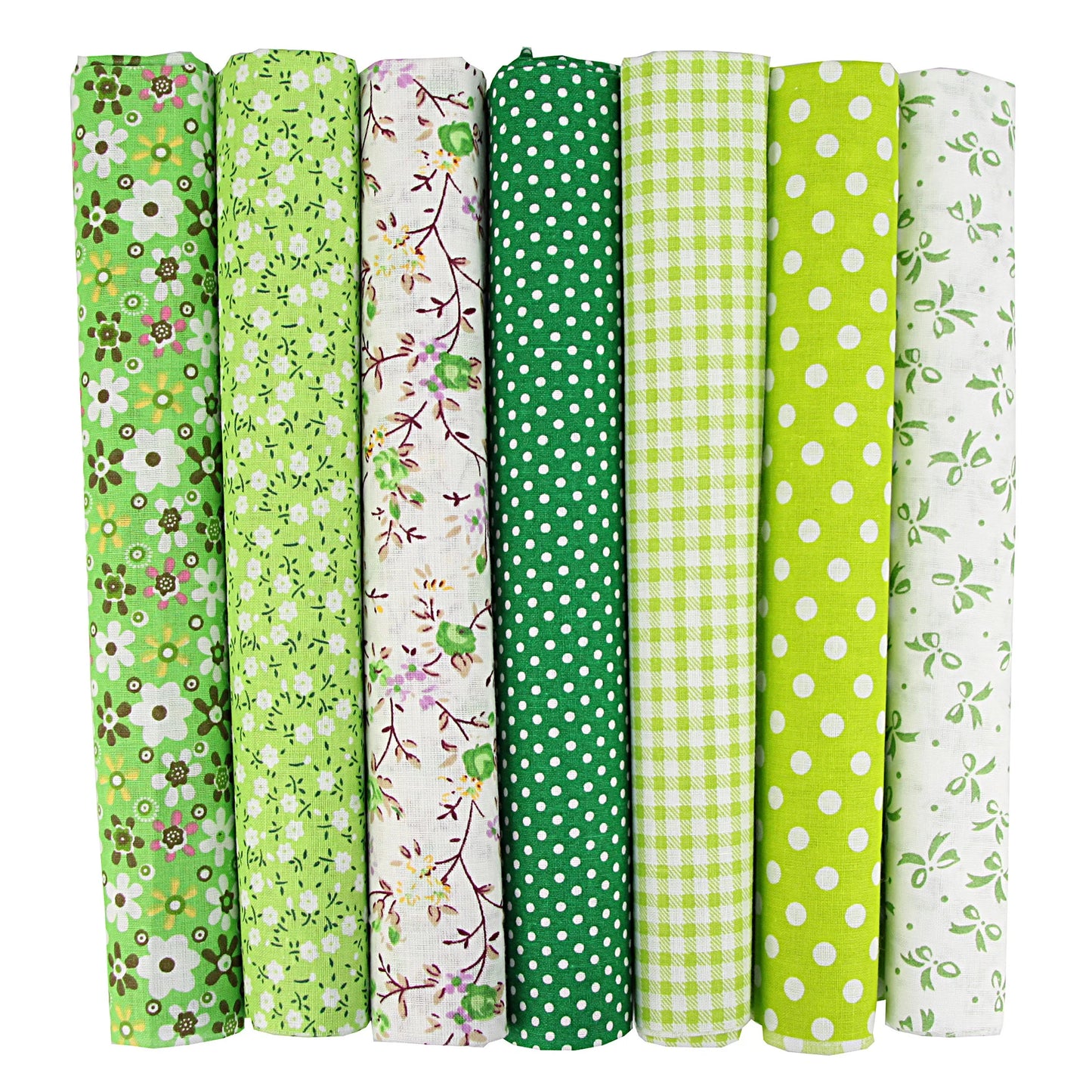 7Pcs 20" x 20" Cotton Fabric DIY Making Supplies Quilting Patchwork Fabric Fat Quarter Bundles DIY for Quilting Patchwork Cushio