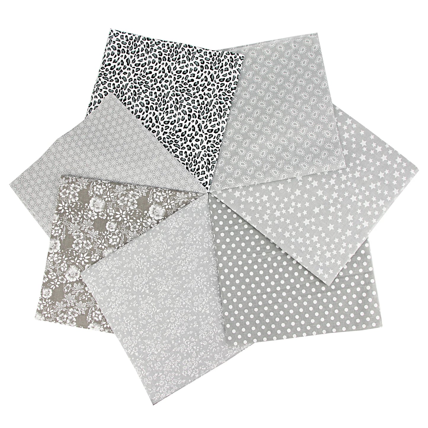 7PCS 25 x 25CM Squares Cotton Craft Fabric Cloths for DIY Bundle Patchwork Quilting Sewing Scrapbooking Artcraft