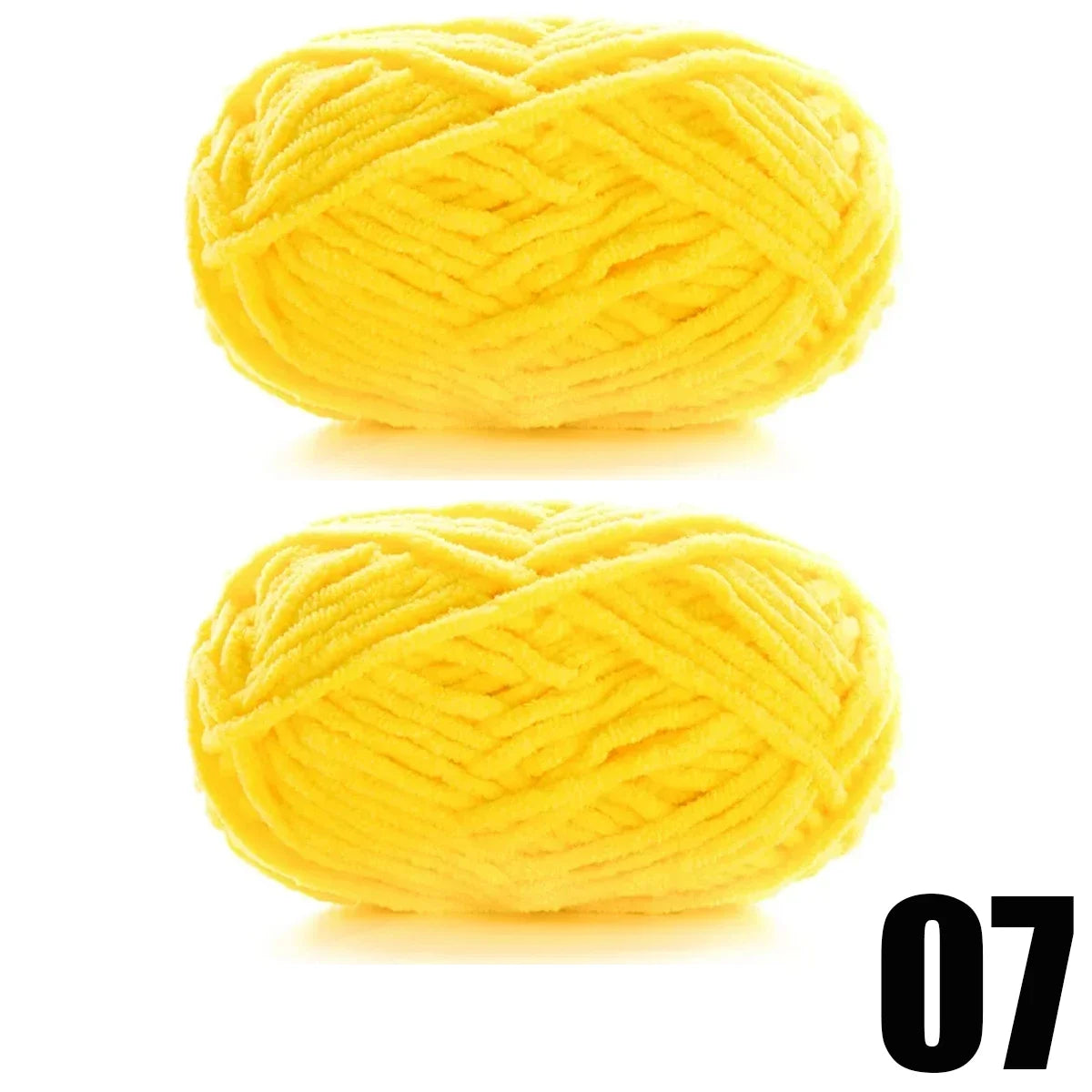 2pcsX50g Thick Velvet Yarn Handmade DIY Knitting Yarn Wool Line Scarf Hat Soft Chenille Yarn Knit Wol