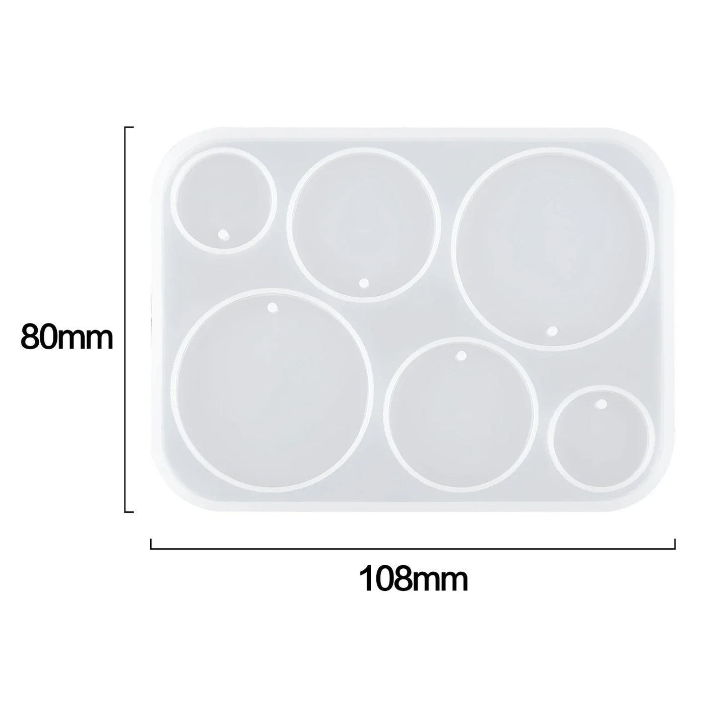 Geometric Earring Pendant Silicone Mold Round Epoxy Resin Mould For DIY Ornaments Keychain Necklace Charms Epoxy Resin Crafts