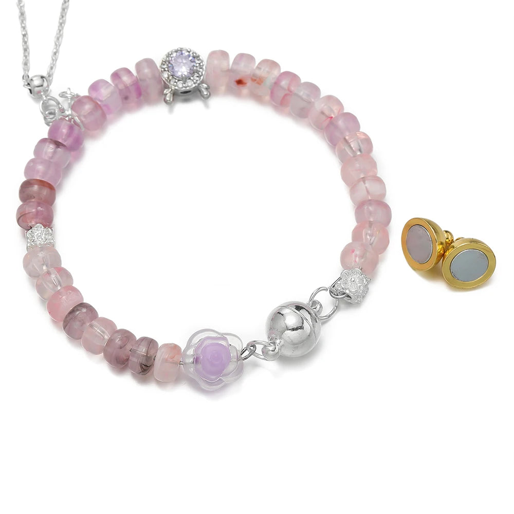 10Sets Magnetic Clasps 6mm/8mm/10mm Buckle Hook Round Magnet Converter Clasp For Bracelet DIY Jewelry Making Findings