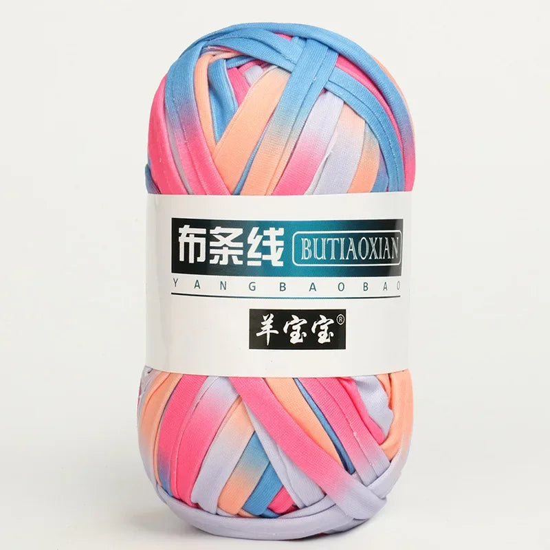 100g/pc Crocheting T Shirt Thick Soft Cloth Yarn for Hand Knitting Crochet Line Woven Handbag Blanket Thick Yarn Flat thread