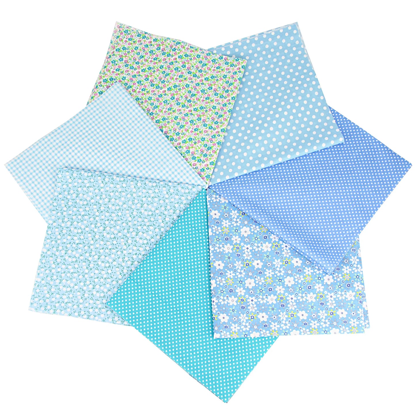 7PCS 25 x 25CM Squares Cotton Craft Fabric Cloths for DIY Bundle Patchwork Quilting Sewing Scrapbooking Artcraft