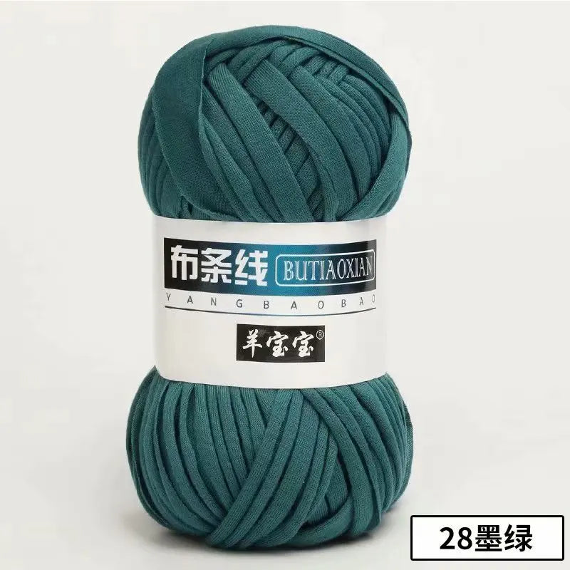 1Pc 100g T Shirt Thick Soft Cloth Yarn for Hand Knitting Crochet Woven Handbag Blanket Thick threads DIY mat slipper basket line