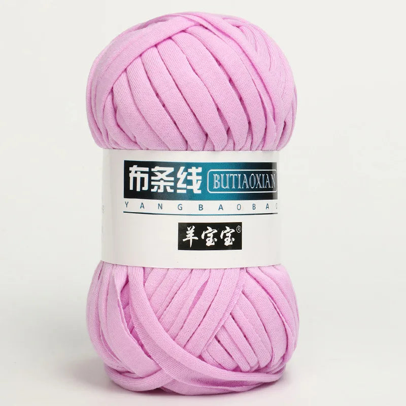 1Pc 100g T Shirt Thick Soft Cloth Yarn for Hand Knitting Crochet Woven Handbag Blanket Thick threads DIY mat slipper basket line