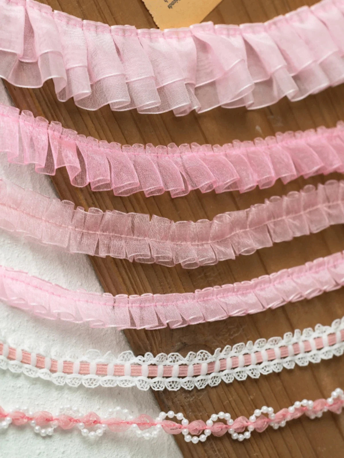 2meters Pink Lace Ribbons Trim For Party Dress Decor Fabric DIY Apparel Sewing Supplies Clothing Collar Cuff Needlework Crafts