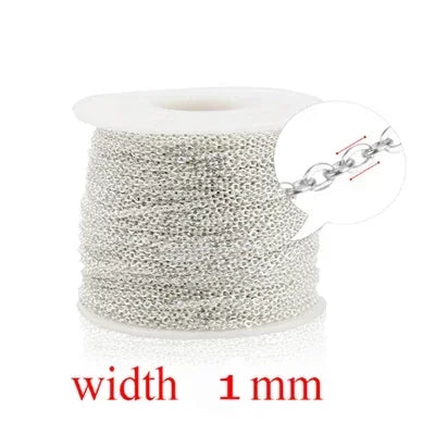 2m Stainless Steel Chain for Jewelry Making Supplies Cable Rose Gold Silver Chains Necklace for Diy Jewelry Findings Wholesale