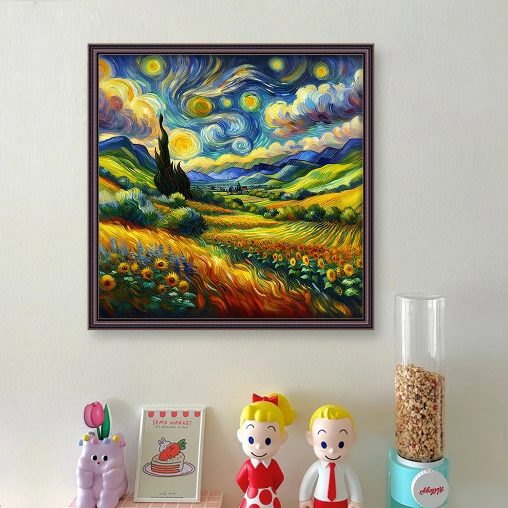Scenery Printed Cross Stitch Kit DIY 14CT Thread Art Needlework Home Wall Decor