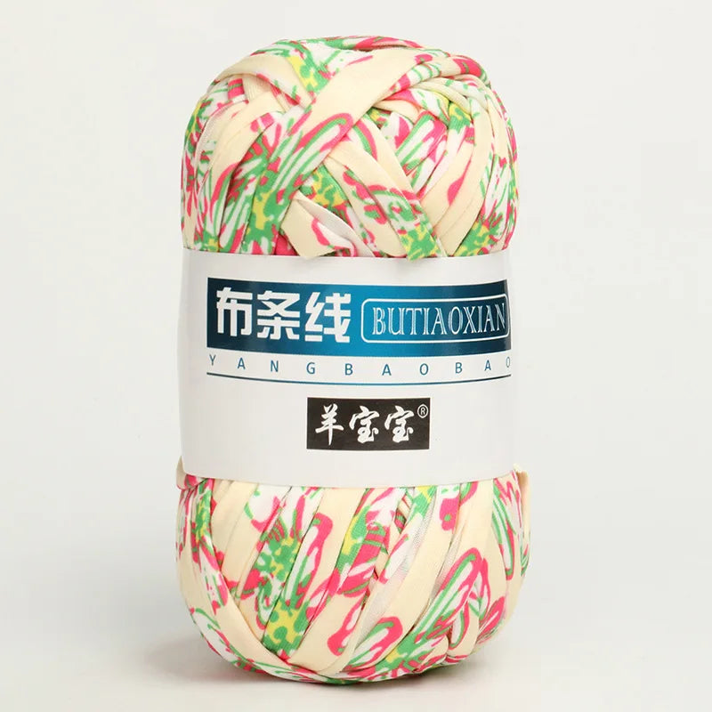 100g/pc Crocheting T Shirt Thick Soft Cloth Yarn for Hand Knitting Crochet Line Woven Handbag Blanket Thick Yarn Flat thread