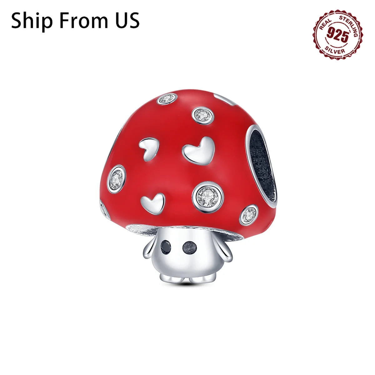925 Sterling Silver Mushroom Plant Series Charms Beads Fit Original Bracelets S925 DIY Jewelry Fine Gifts Accessories