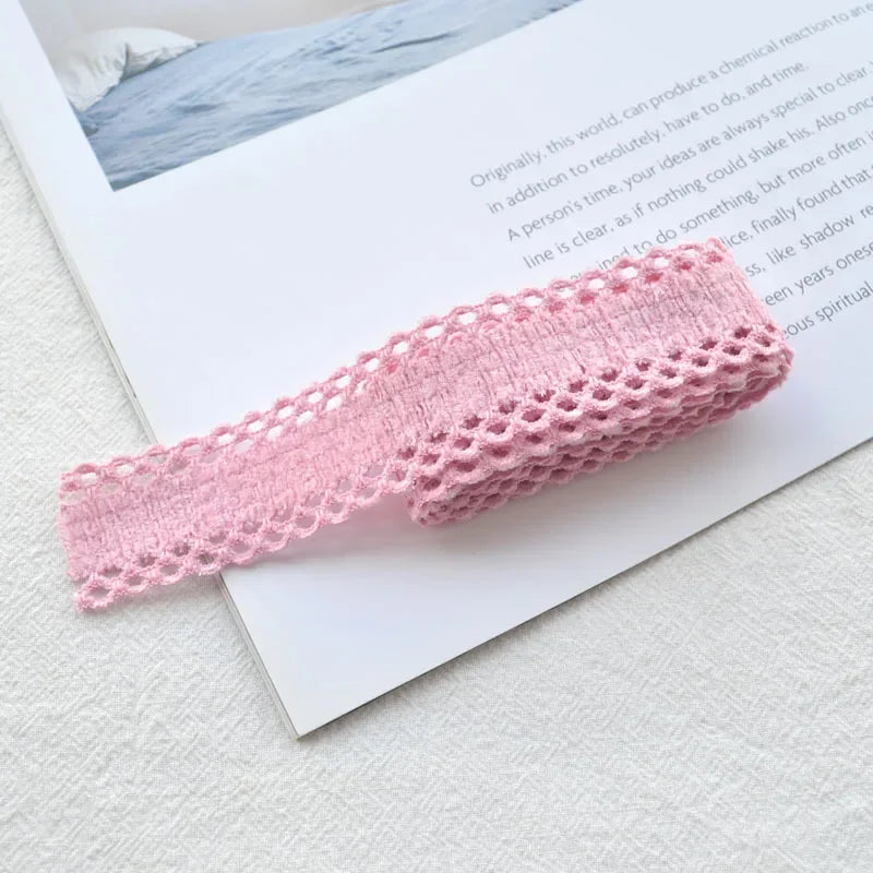 3 Meters Lace Fabric Ribbon Hollow Bow Handmade DIY Hairpin Material Hair Accessories Party Wedding Decorations