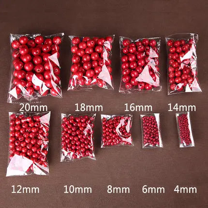 8-500pcs/bag Wood Beads 4/6/8/10/12/14/16/18/20mm Round Loose Spacer Wooden Beads For Bracelets Jewelry Making DIY Crafts supply