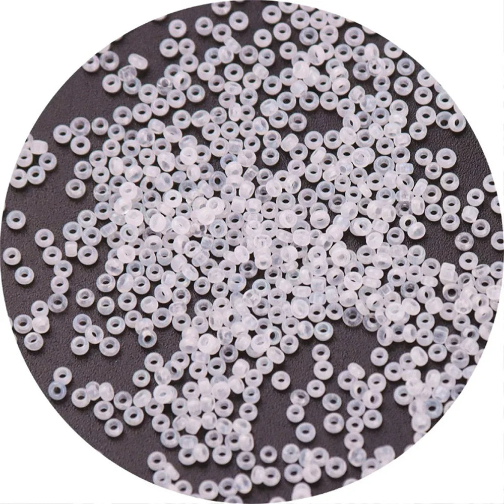 White Series Czech Glass Seedbeads Multi Size 1.5mm 2mm 3mm 4mm Round Spacer Beads For DIY Jewelry Making Garments Accessories