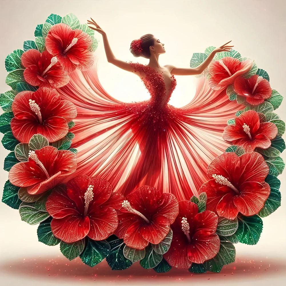 5D DIY Full Round Drill Diamond Painting Japanese Geisha Beauty Decor Art Crafts DIY Birthday Gifts Christmas Party Home Decor