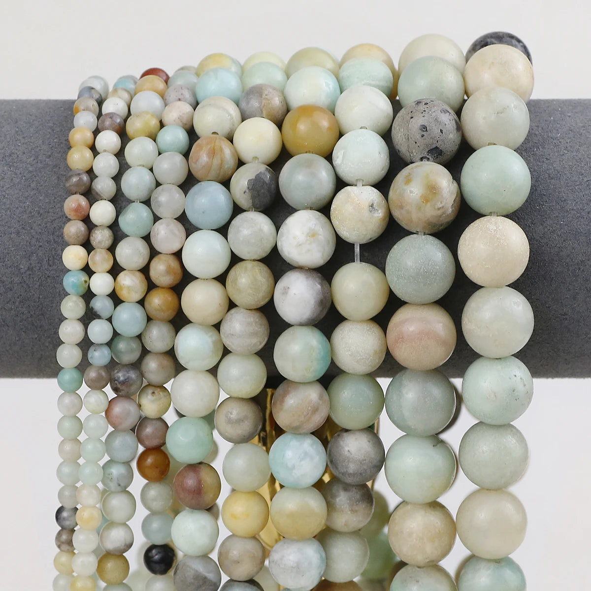 Natural Stone Beads 4 6 8 10 12mm Tiger Eye Amazonite Turquoises Agates Lava Round Spacer Beads For Jewelry Making DIY Bracelets