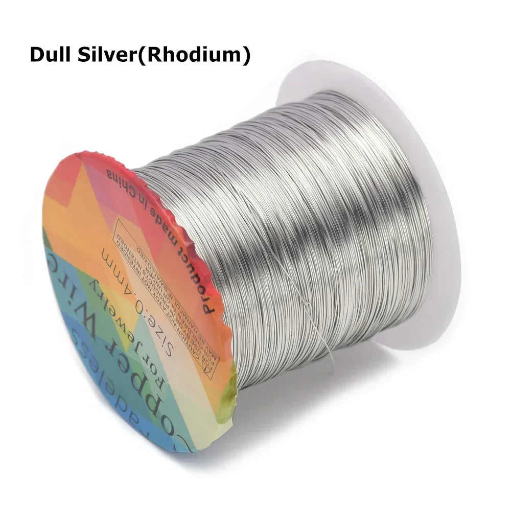 Solid Colorfast Copper Wire Tarnish-Resistant Beading Wire DIY Craft Jewelry Making Accessories 18 to 32 Gauge ( 32Ga/1969 ft )
